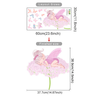 Multikas armas haldjas seene majataime seinakleebis Lillepäkapikud Seinakleebised lastetoale Beebitüdruku lasteaiatoa magamistoa sisekujundus