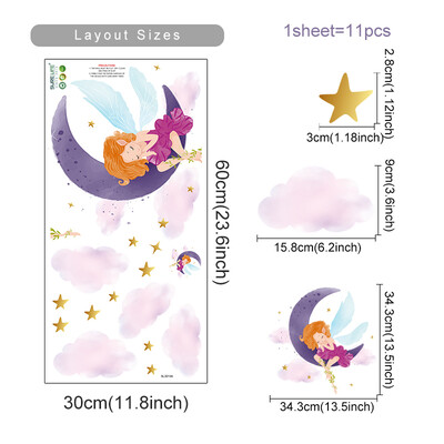 Multikas armas haldjas seene majataime seinakleebis Lillepäkapikud Seinakleebised lastetoale Beebitüdruku lasteaiatoa magamistoa sisekujundus