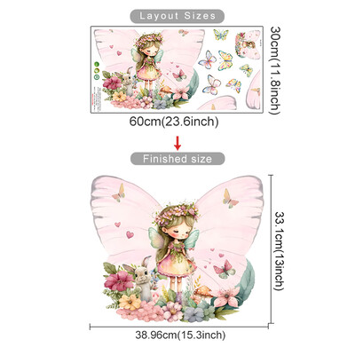 Multikas armas haldjas seene majataime seinakleebis Lillepäkapikud Seinakleebised lastetoale Beebitüdruku lasteaiatoa magamistoa sisekujundus