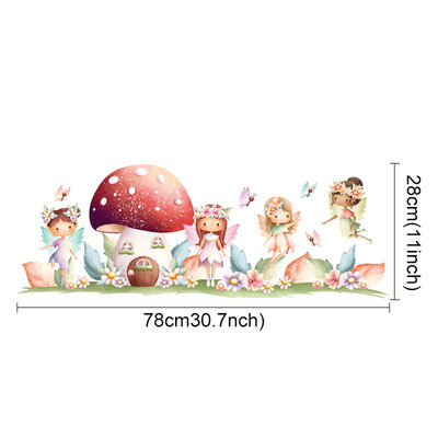 Multikas armas haldjas seene majataime seinakleebis Lillepäkapikud Seinakleebised lastetoale Beebitüdruku lasteaiatoa magamistoa sisekujundus