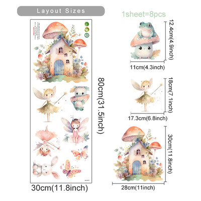 Multikas armas haldjas seene majataime seinakleebis Lillepäkapikud Seinakleebised lastetoale Beebitüdruku lasteaiatoa magamistoa sisekujundus