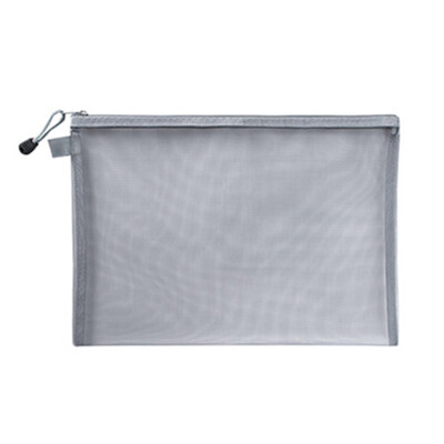 Прозрачна водоустойчива мрежеста торбичка с цип, чанта за документи, папки с размер A4 за училищни офис консумативи, молив, чанти за съхранение