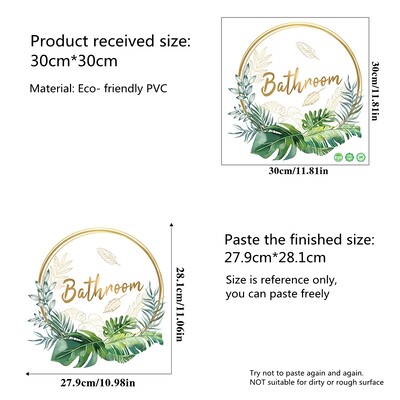 Vannitoa inglise tähestikuga taim Seinakleebised WC Vannitoa uksekaunistus Mural Kodukaunistus Isekleepuv Kaunista Tapeet