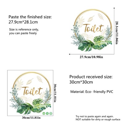 Vannitoa inglise tähestikuga taim Seinakleebised WC Vannitoa uksekaunistus Mural Kodukaunistus Isekleepuv Kaunista Tapeet