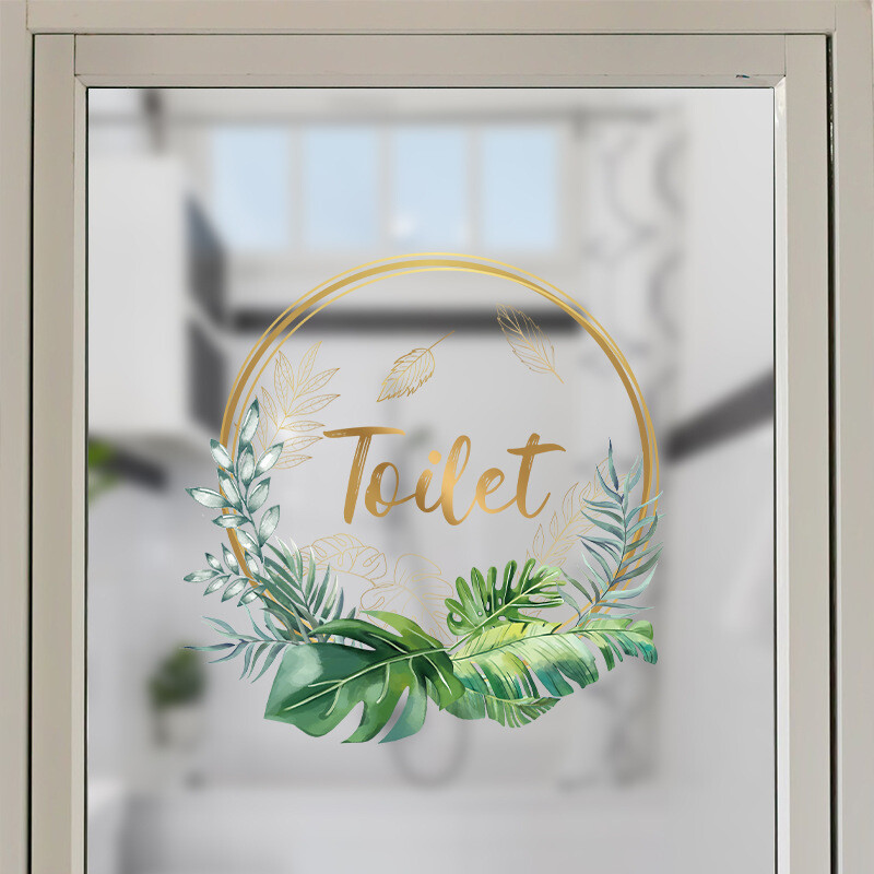 Vannitoa inglise tähestikuga taim Seinakleebised WC Vannitoa uksekaunistus Mural Kodukaunistus Isekleepuv Kaunista Tapeet