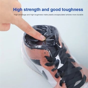 10 τμχ PVC Heat Shrink Wrap PVC Heat shrinkable φιλμ Άοσμες Clear PVC Heat Shrink Bags for Sneaker, Books Large Shoes Protector