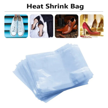 10 τμχ PVC Heat Shrink Wrap PVC Heat shrinkable φιλμ Άοσμες Clear PVC Heat Shrink Bags for Sneaker, Books Large Shoes Protector