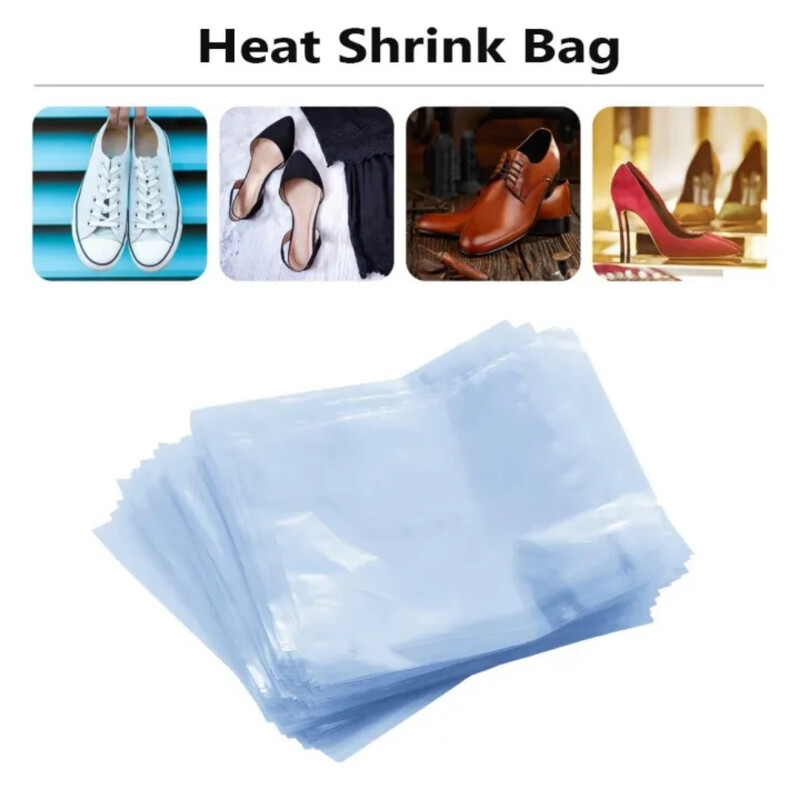 10 tk PVC termokahanev ümbris PVC termokahanev kile lõhnatu läbipaistev PVC termokahanevad kotid tossudele, raamatutele suurte jalanõude kaitse