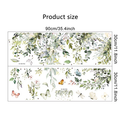 Virág levél Vinil csempe Gyermek fali matrica lányszoba dekorációhoz Bútormatrica Ragasztó tapéta Fali dekoráció Hálószoba dekoráció