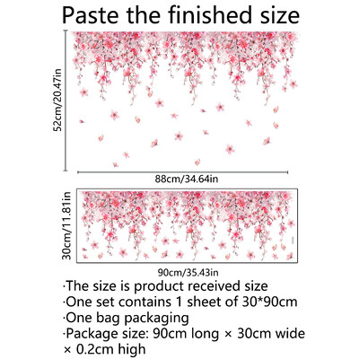 Virág levél Vinil csempe Gyermek fali matrica lányszoba dekorációhoz Bútormatrica Ragasztó tapéta Fali dekoráció Hálószoba dekoráció