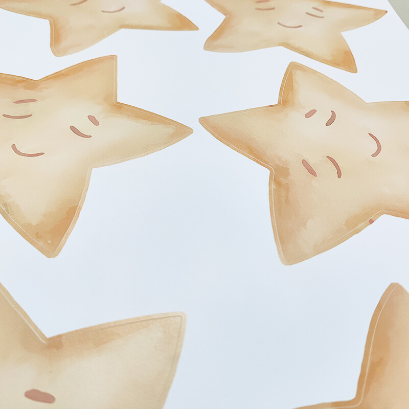 Boho Smiley Stars seinakleebised laste magamistuppa beebide lasteaiale Põhjamaade stiilis DIY seinakunst Multifilmide taustapildid Kodukaunistus