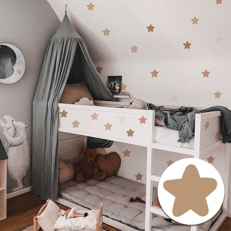Αυτοκόλλητα τοίχου Boho Rainbow Αυτοκόλλητα τοίχου πουά Boho Star Nursery Βρεφικό δωμάτιο αδιάβροχο υπνοδωμάτιο Παιδική διακόσμηση σπιτιού