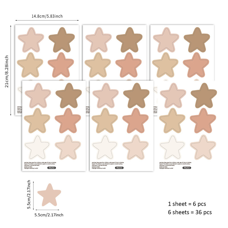 Αυτοκόλλητα τοίχου Boho Rainbow Αυτοκόλλητα τοίχου πουά Boho Star Nursery Βρεφικό δωμάτιο αδιάβροχο υπνοδωμάτιο Παιδική διακόσμηση σπιτιού