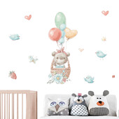 Multifilmid Armsad loomad Seinakleebised Kuumaõhupallid lasteaialastele Tubade sisekujundus Kunst Eemaldatavad kleebised Plakatid Akna seinamaalingud Plakatid