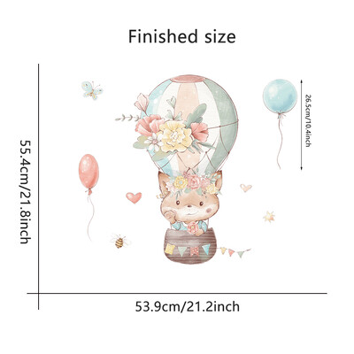 Multifilmid Armsad loomad Seinakleebised Kuumaõhupallid lasteaialastele Tubade sisekujundus Kunst Eemaldatavad kleebised Plakatid Akna seinamaalingud Plakatid