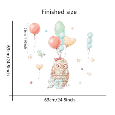 Multifilmid Armsad loomad Seinakleebised Kuumaõhupallid lasteaialastele Tubade sisekujundus Kunst Eemaldatavad kleebised Plakatid Akna seinamaalingud Plakatid