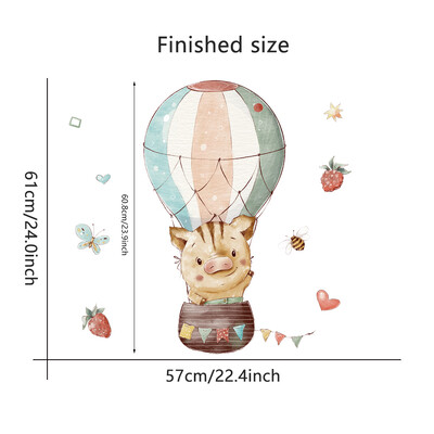 Multifilmid Armsad loomad Seinakleebised Kuumaõhupallid lasteaialastele Tubade sisekujundus Kunst Eemaldatavad kleebised Plakatid Akna seinamaalingud Plakatid