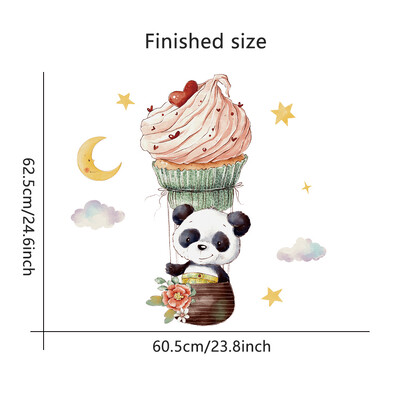 Multifilmid Armsad loomad Seinakleebised Kuumaõhupallid lasteaialastele Tubade sisekujundus Kunst Eemaldatavad kleebised Plakatid Akna seinamaalingud Plakatid