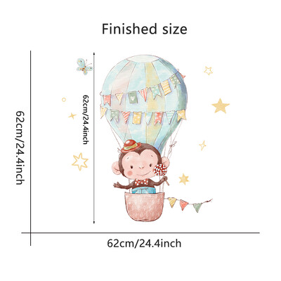 Multifilmid Armsad loomad Seinakleebised Kuumaõhupallid lasteaialastele Tubade sisekujundus Kunst Eemaldatavad kleebised Plakatid Akna seinamaalingud Plakatid