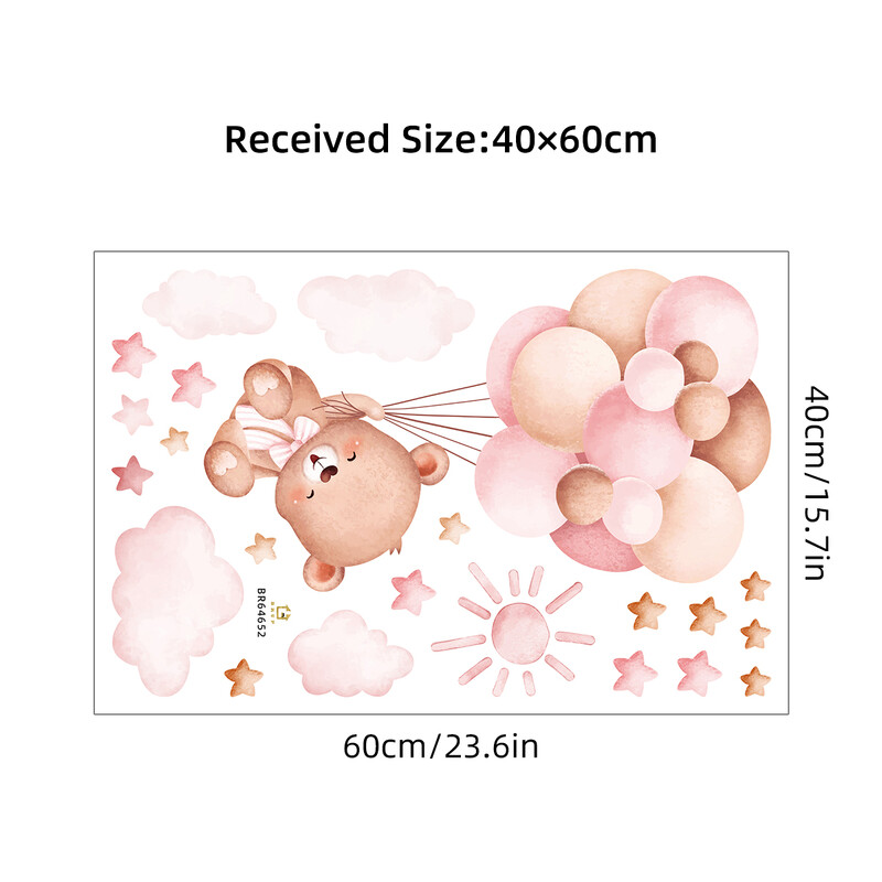 1 tk multikas armas õhupallikaru seinakleebis lastetoale Beebi kodukaunistus Sisustus Täht Magamistoa Tüdrukutele Seinakleebised Elutuba