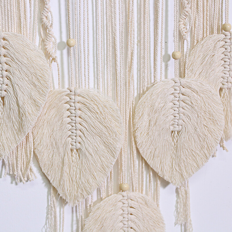 Macrame Dream Catcher Bohemian Leaf rippsein Nordic Decor Boho käsitsi valmistatud gobeläänkaunistused kodu elutoa kaunistamiseks