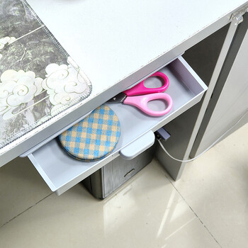 Under Desk Storage Box Αόρατο συρτάρι Γραφείο Κάτω Επικόλληση Τύπος Φινιρίσματος Κουτί Dtudent Dtudent Desktop Creative Dtationery Box