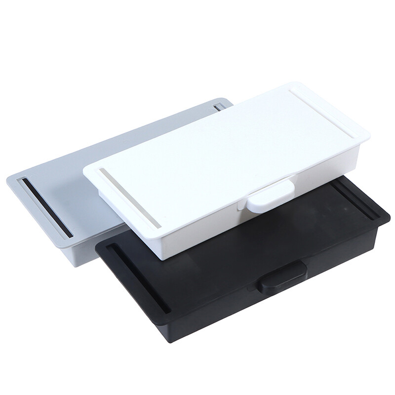 Под бюро Кутия за съхранение Невидимо чекмедже Дъно на бюро Кутия тип паста Кутия за довършителни работи Dtudent Dormitory Desktop Творческа кутия за канцеларски принадлежности