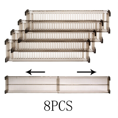 8 tk, plastikust sahtlijagaja 4 komplekti, koduse sahtli jaoturid, sahtlijaoturid hoiustamiseks ja korrastamiseks, tasuta kombinatsioon