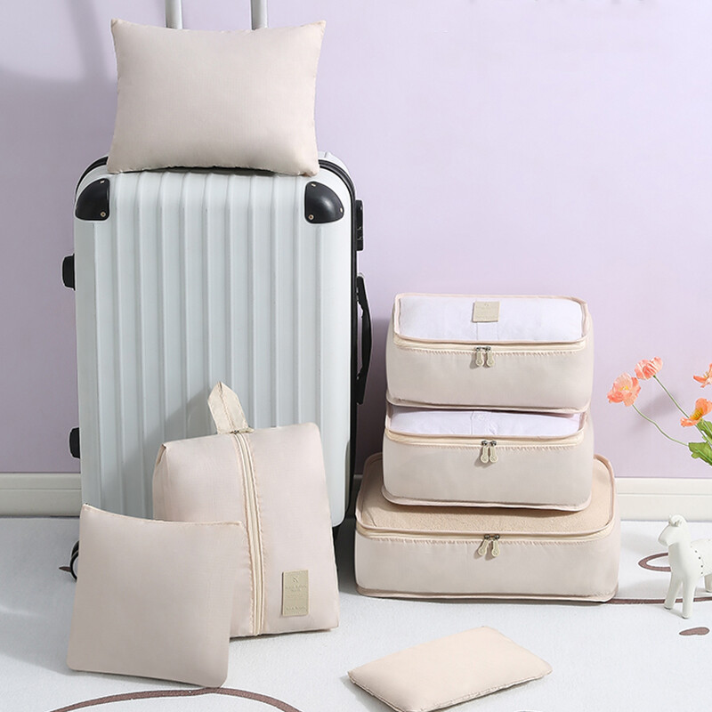 6/7 tk Suure mahutavusega reisihoiukoti komplekt Hoiukorraldaja Kaasaskantavad pagasiriided pakkimiskohvrid kingakott Kohver