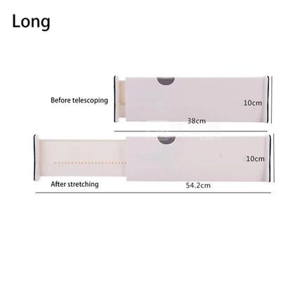 Sertare de depozitare reglabile Separator de sertar retractabil din plastic Suport despărțitor de uz casnic clapetă Organizator de bucătărie