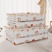 Teki hoiukott Suure mahutavusega kolmemõõtmeline tolmukindel veekindel riiete organiseerija majapidamistolmukindel trükitud tekikott