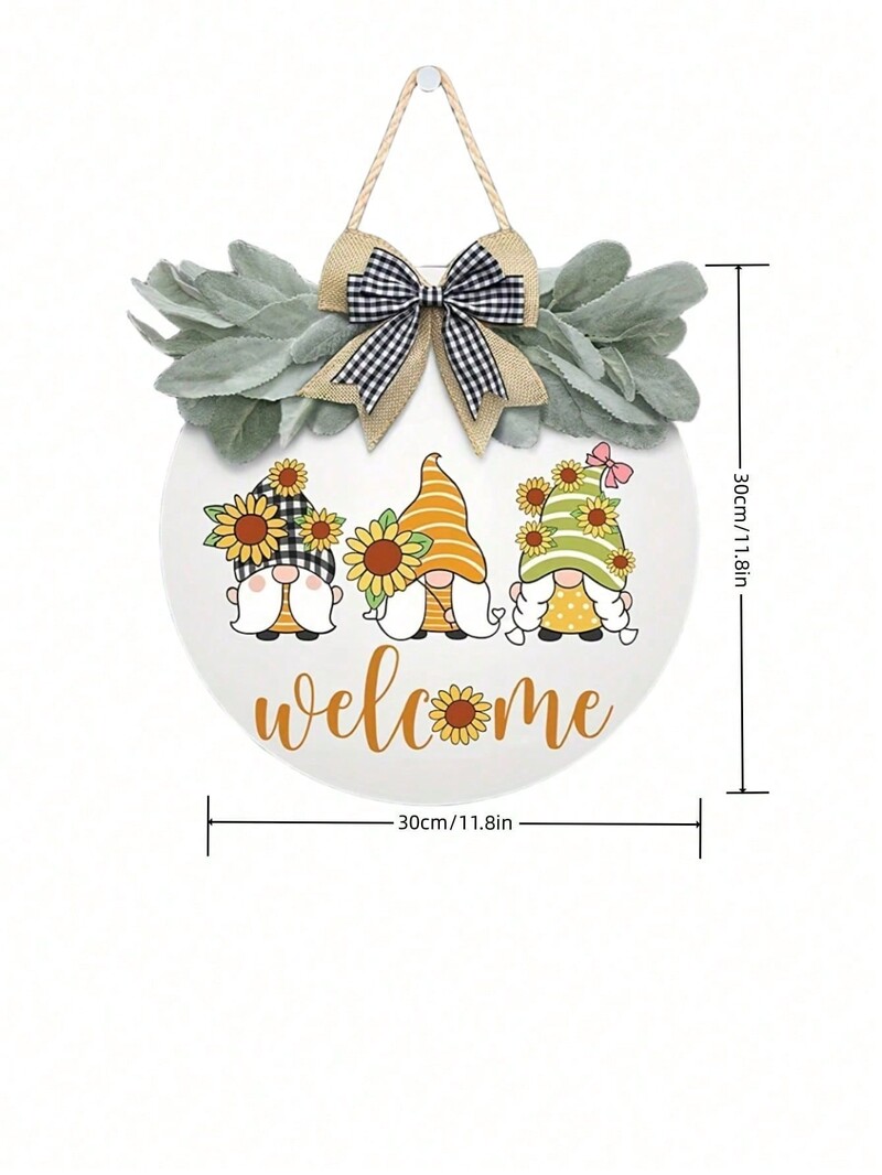 Home Party Είδη Διακόσμησης Εξωτερικών Χώρων Διακοσμητικά Πάνελ Πόρτας Γιρλάντα Rabbit Ear Grass Home Festival Πόρτα Διακόσμηση τοίχου 1τμχ