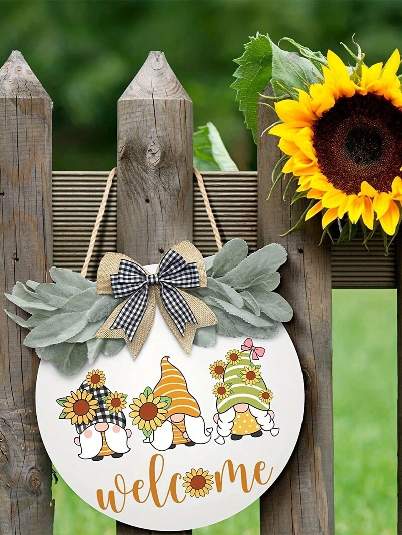 Home Party Είδη Διακόσμησης Εξωτερικών Χώρων Διακοσμητικά Πάνελ Πόρτας Γιρλάντα Rabbit Ear Grass Home Festival Πόρτα Διακόσμηση τοίχου 1τμχ