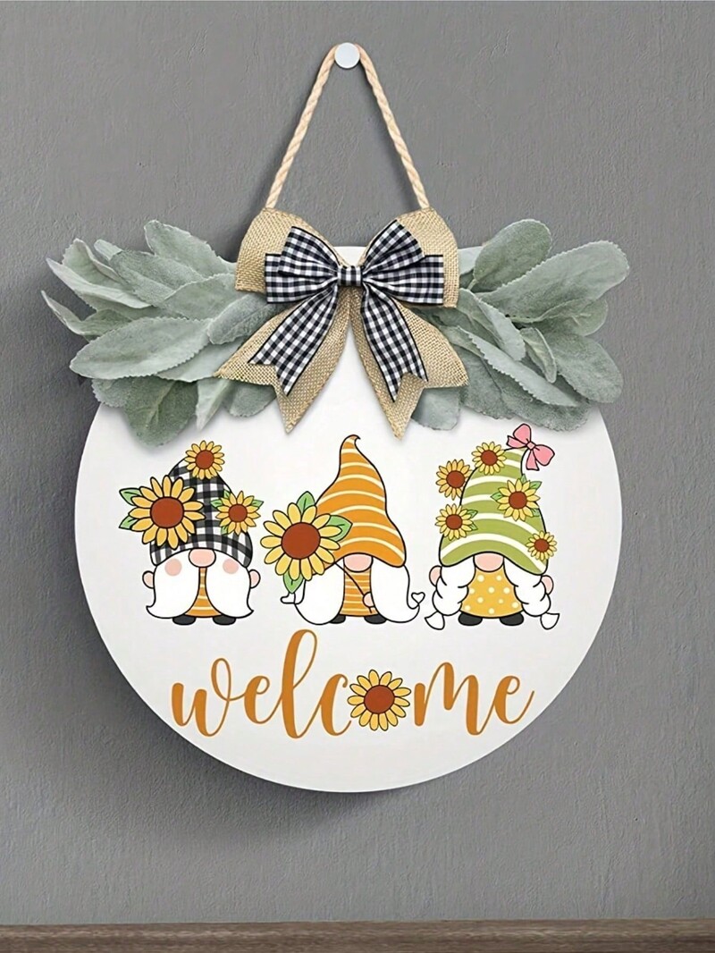 Home Party Είδη Διακόσμησης Εξωτερικών Χώρων Διακοσμητικά Πάνελ Πόρτας Γιρλάντα Rabbit Ear Grass Home Festival Πόρτα Διακόσμηση τοίχου 1τμχ