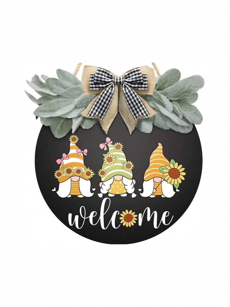 Home Party Είδη Διακόσμησης Εξωτερικών Χώρων Διακοσμητικά Πάνελ Πόρτας Γιρλάντα Rabbit Ear Grass Home Festival Πόρτα Διακόσμηση τοίχου 1τμχ