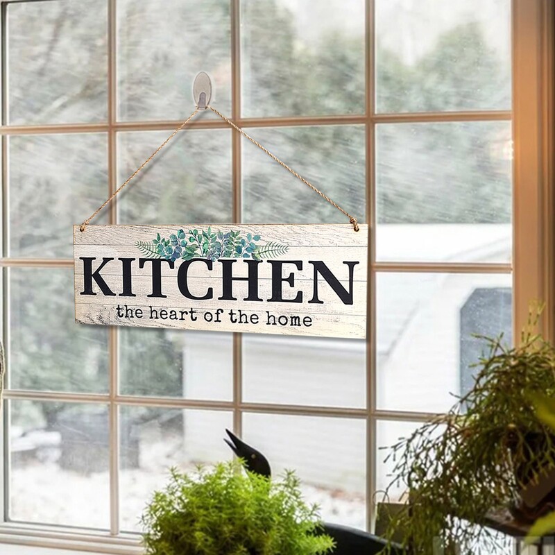 Põhjamaade tähistus Puidust silt rippuvad kaunistused loominguline sahver pesuköök köök asukoht pere seinaripatsid kunsti kodukaunistus