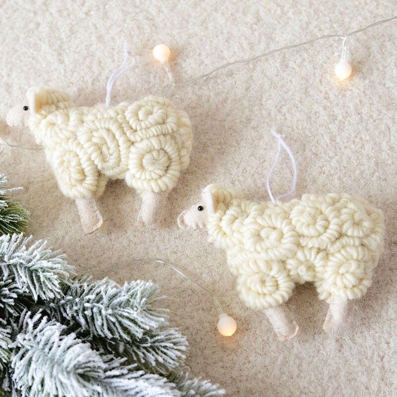 Ornament din pâslă Pandantive agățate Pom de Crăciun Ornament pentru casă Kawaii În formă de miel Accesorii pentru decorarea camerei декор для комнаты