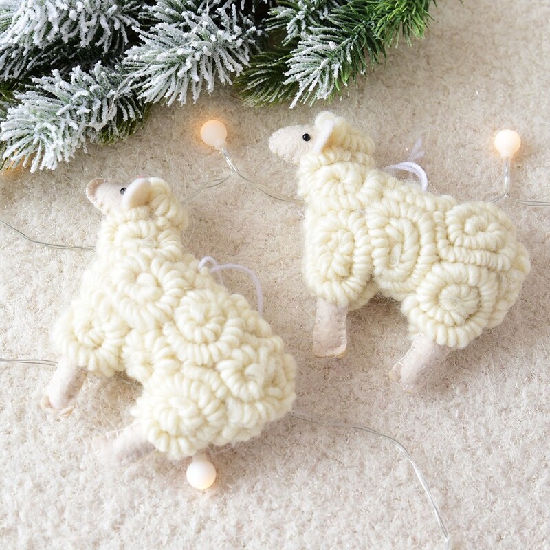 Ornament din pâslă Pandantive agățate Pom de Crăciun Ornament pentru casă Kawaii În formă de miel Accesorii pentru decorarea camerei декор для комнаты