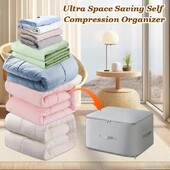 Ultra Space Saving Self Compression Organizer Παπλωματοθήκη συμπίεσης Τσάντα αποθήκευσης Ντουλάπα μεγάλης χωρητικότητας Organizer ντουλάπι Θήκη αποθήκευσης