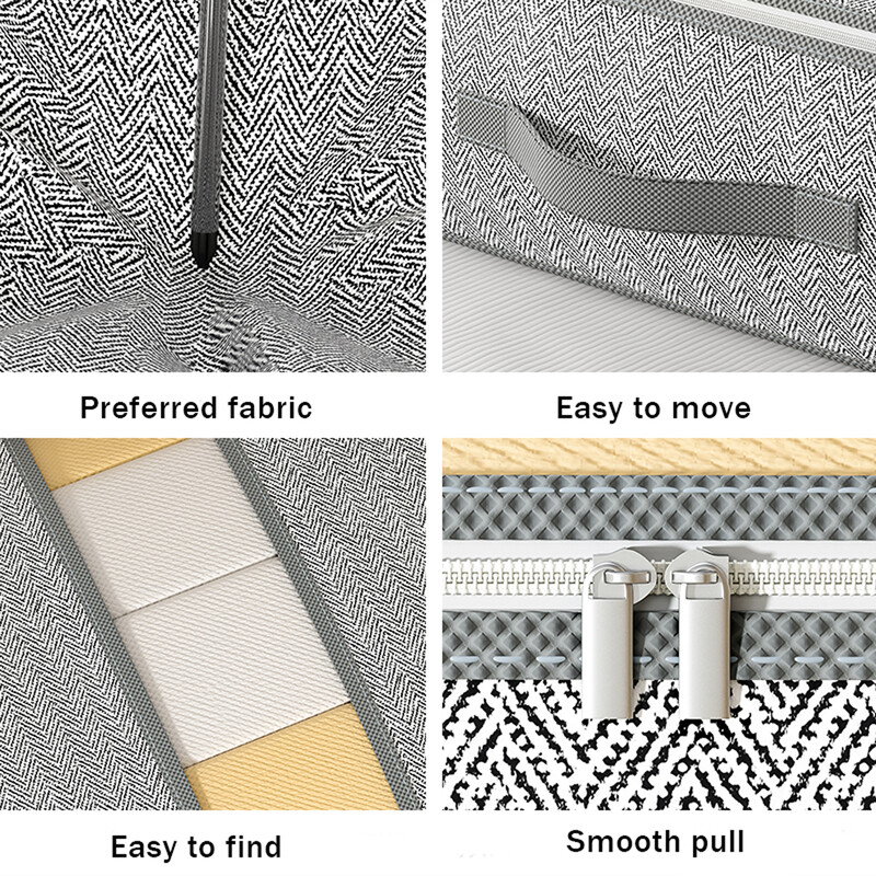 Ülisuur voodipõhja hoiukast Kokkupandav riidetekikott Tolmukindel magamistoa mänguasjade hoiukott