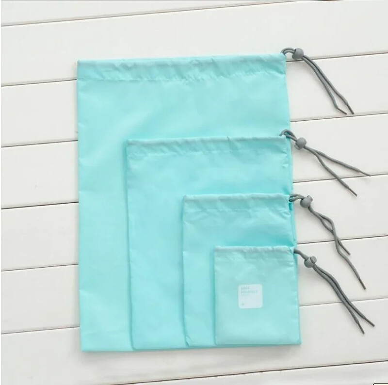 Kuumad 4 tk / partii veekindlad reisihoiukotid reisijalatsid meigikorraldaja pesukott Aluspesu Kosmeetika