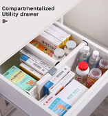 Регулируеми чекмеджета за съхранение, разделител, прибиращ се пластмасов чекмедже, преграда, държач, домашно съхранение, кухненски органайзер с дъска