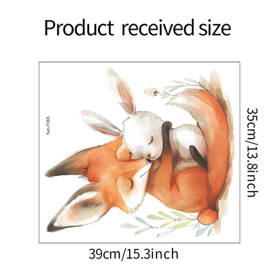 Multifilmi Fox Rabbit seinakleebis lastele Lastetoa taust Kodukaunistus Seinapilt Elutoa Magamistoa Tapeet Seinakaunistus