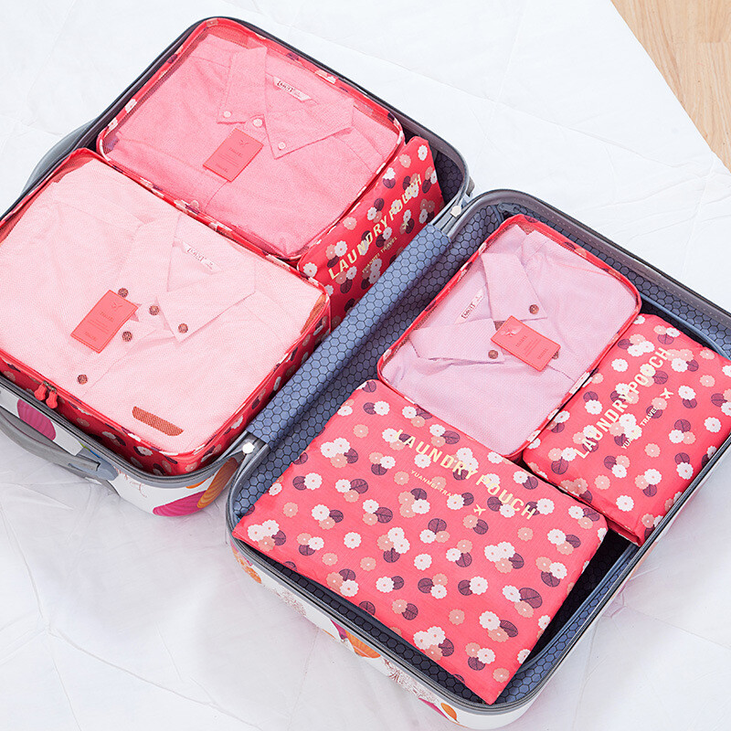 Suur 6 TK riiete hoiukott Uus reisi hoiukarp Kingade pakkimiskuubiku komplekt Kapi korraldaja Korraliku riidekapi jaoks kohvri kott