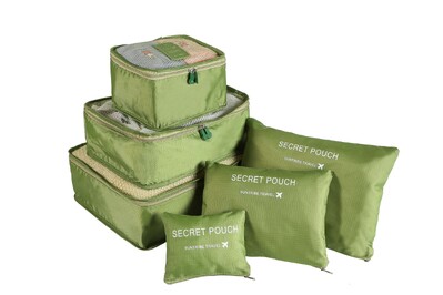 6 τμχ Αδιάβροχες τσάντες αποθήκευσης ρούχων ταξιδιού Φορητές θήκες οργάνωσης αποσκευών Τσάντα συσκευασίας Κύβος 6 χρωμάτων Local Stock Hot Selling