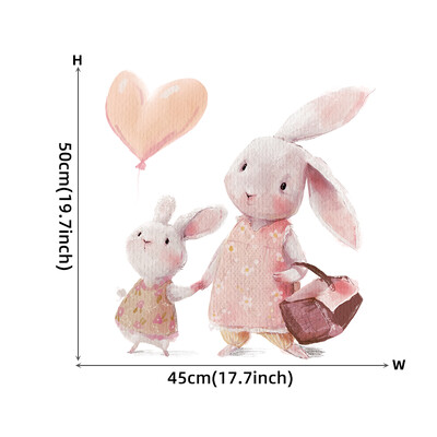 Rabbit Happy Family seinakleebised lastetoale Lastetoale Beebide lasteaiatoa seinakleebised Kodukaunistused Elutoa seinakunst