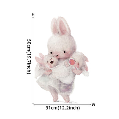 Rabbit Happy Family seinakleebised lastetoale Lastetoale Beebide lasteaiatoa seinakleebised Kodukaunistused Elutoa seinakunst