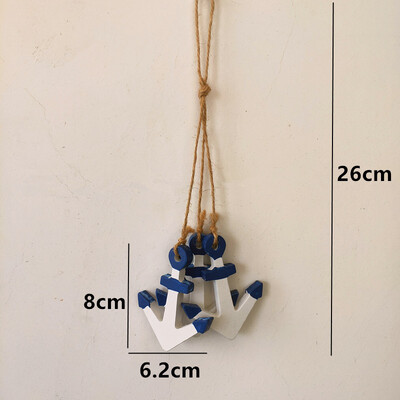 Blue Ocean Ξύλινο Μικρό Κρεμαστό Μεσογειακό στυλ Αξεσουάρ σπιτιού Χειροτεχνία Αστερίας Χτένιο Μικρό Δίχτυ Ψαριών Κρεμαστά Διακοσμητικά