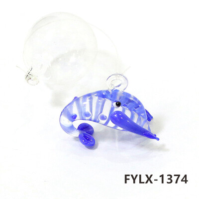 Hõljuvast klaasist punase homaari minikujukeste ripats Armsad võlusid vähid krevettid krevetid pisikesed kujude kaunistused akvaariumi sisustustarbed