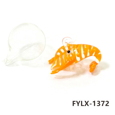 Hõljuvast klaasist punase homaari minikujukeste ripats Armsad võlusid vähid krevettid krevetid pisikesed kujude kaunistused akvaariumi sisustustarbed